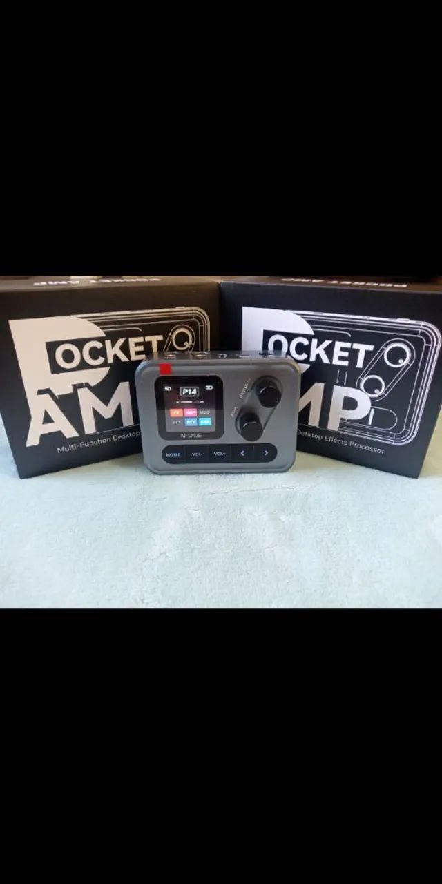 Pocket Amp M-vave multi efeitos guitarra e baixo, interface usb - Foto 4