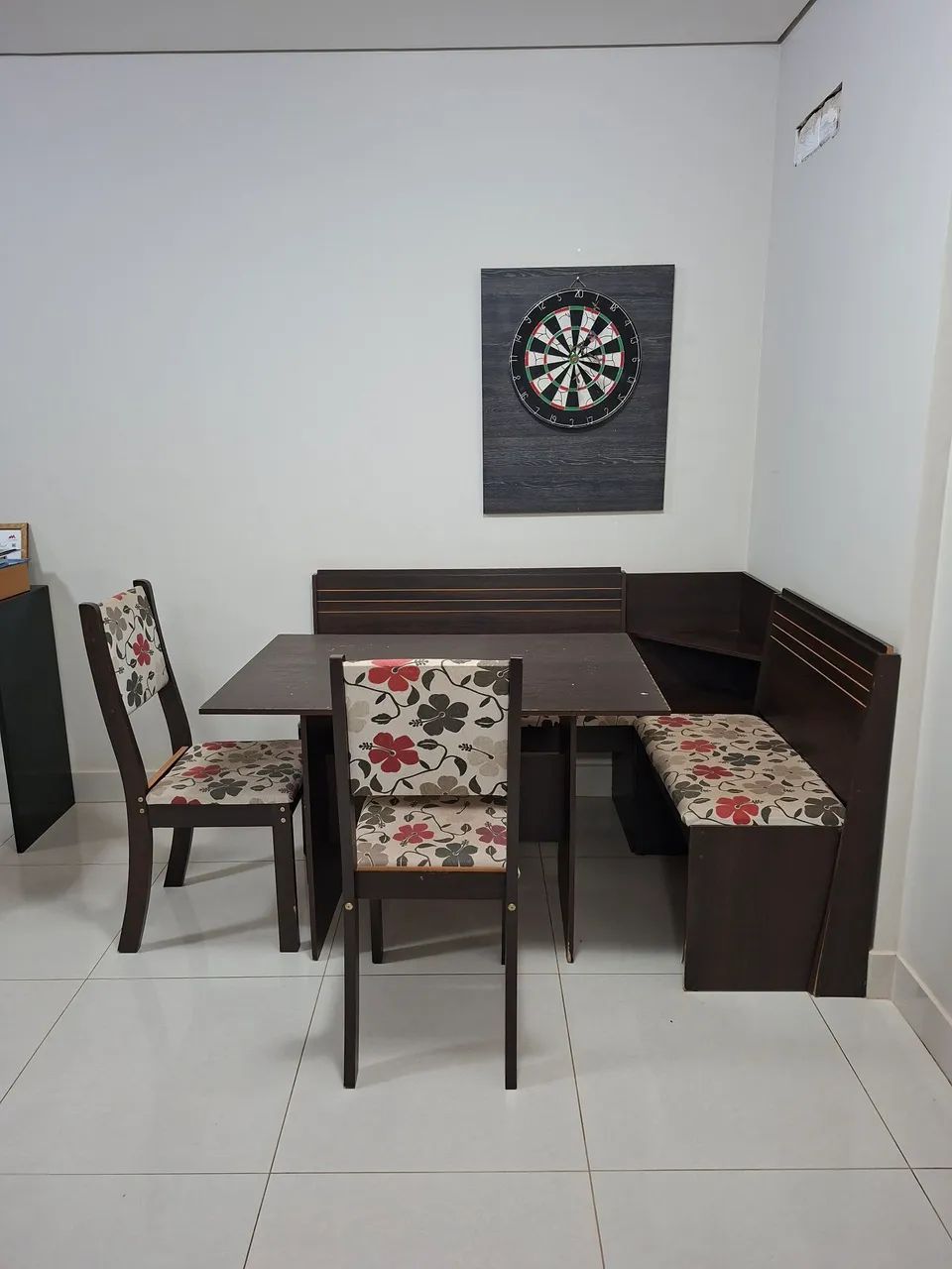 Conjunto de Jantar Compacto Madeira Escura - Foto 2
