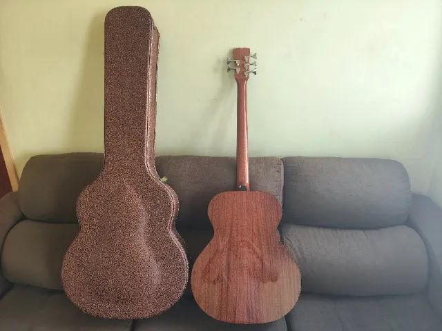 Baixolão - Contrabaixo 5 Cordas Eletroacustico Eagle EMB97E5 NT - Foto 4
