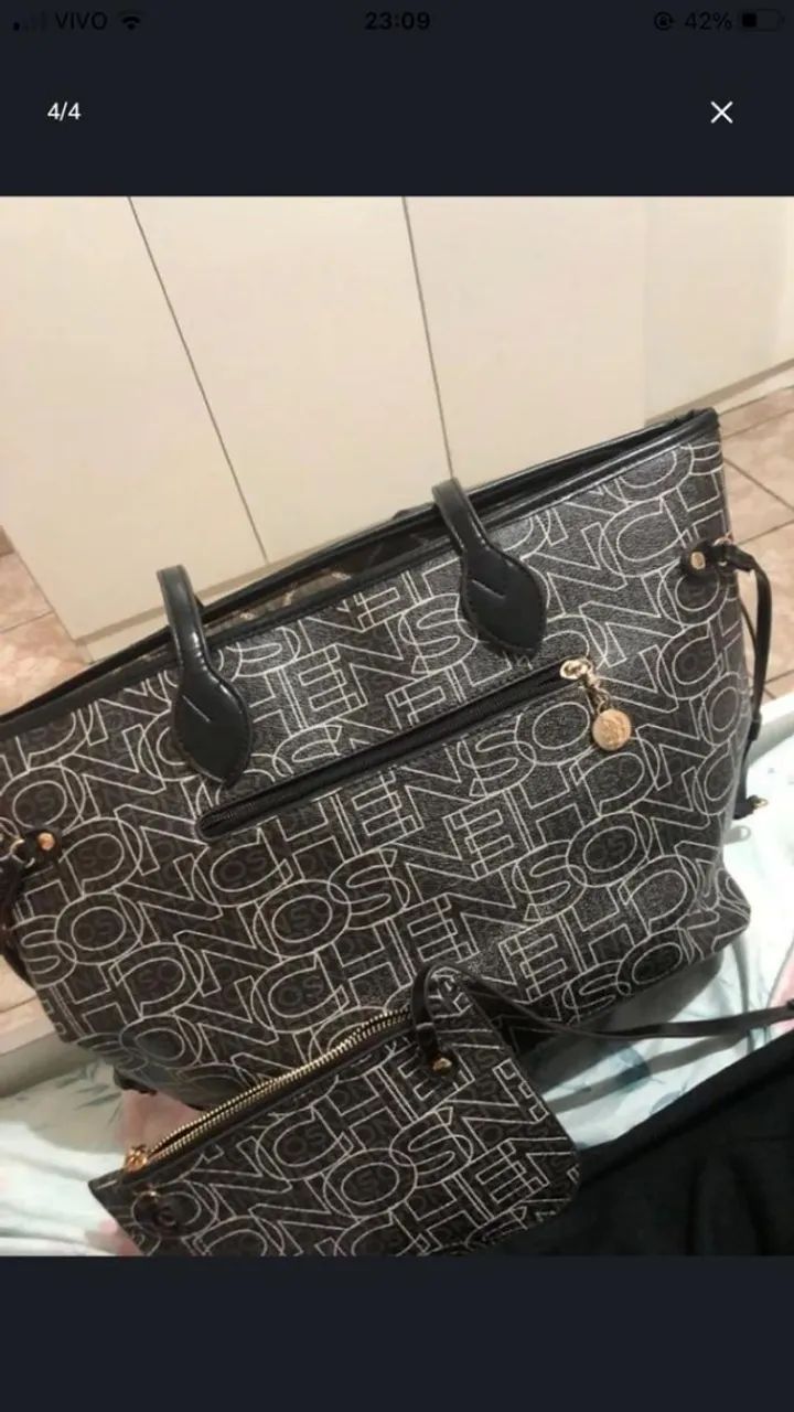 Bolsa - marca chenson original alça de ombro + necessaire - Foto 3