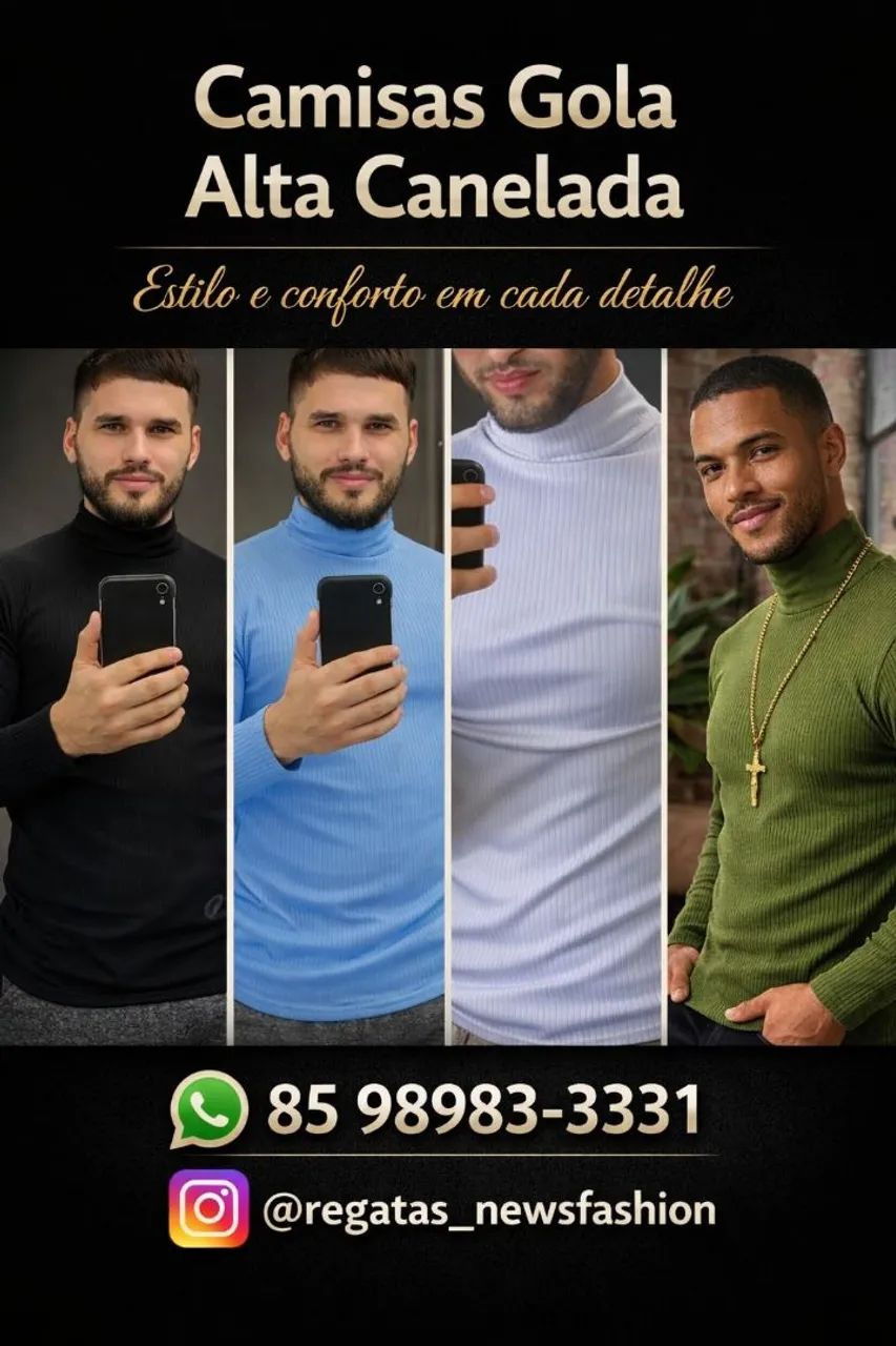 Camisa gola alta manga longa - Foto 5
