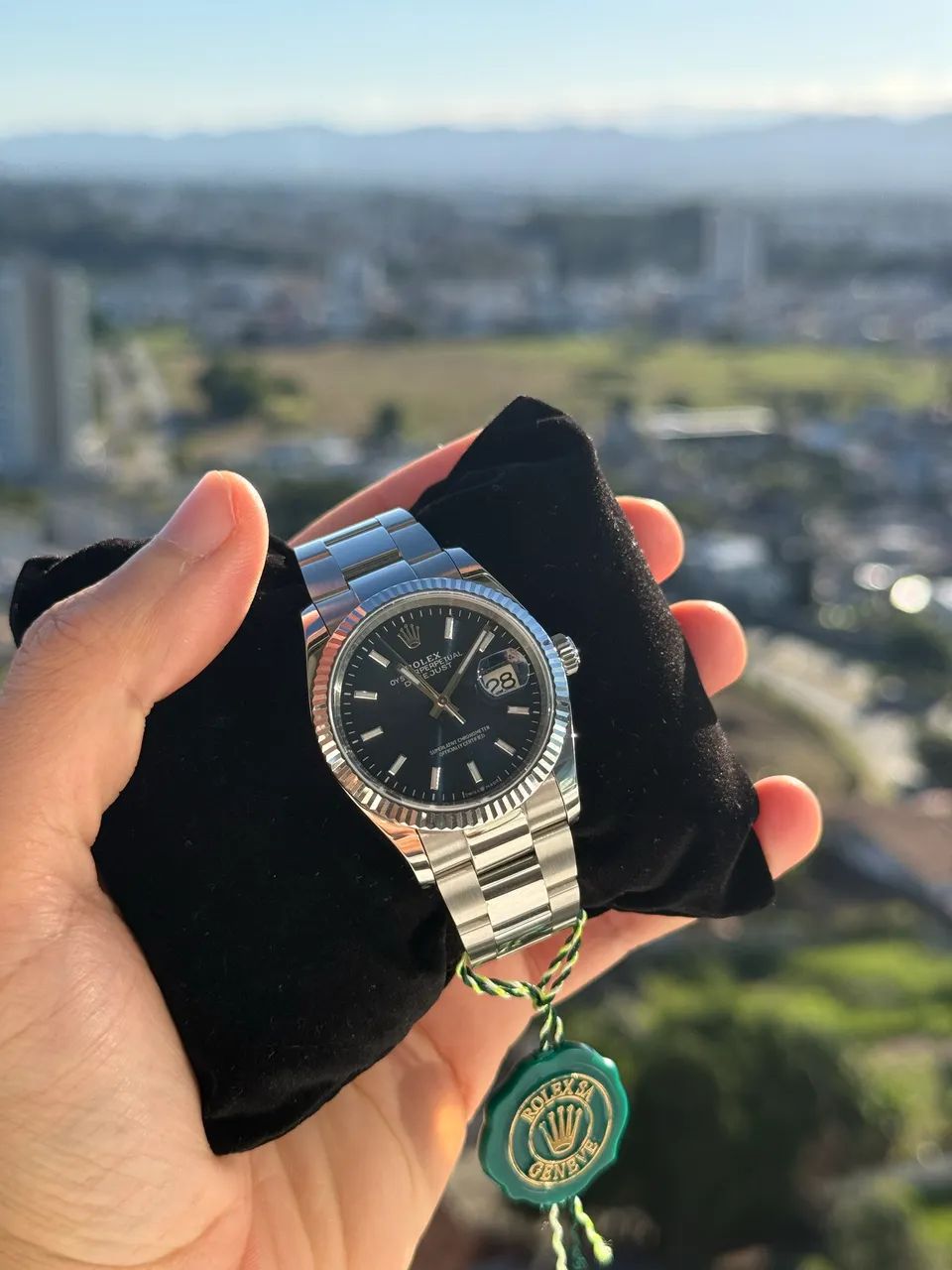 Relógio Masculino Automático Datejust 36mm Fundo azul