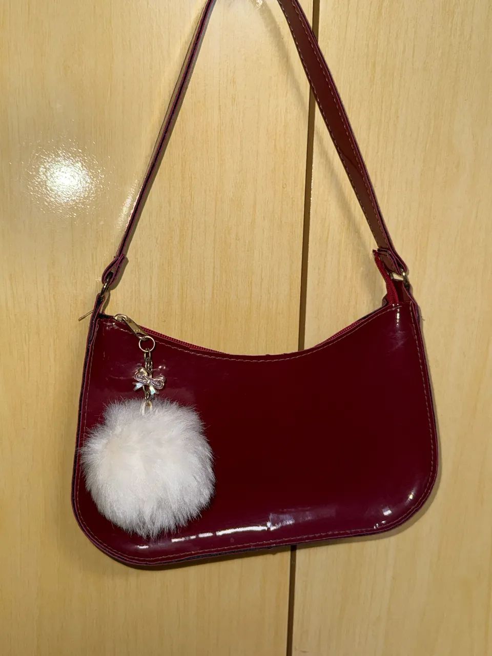 bolsa baguete vinho