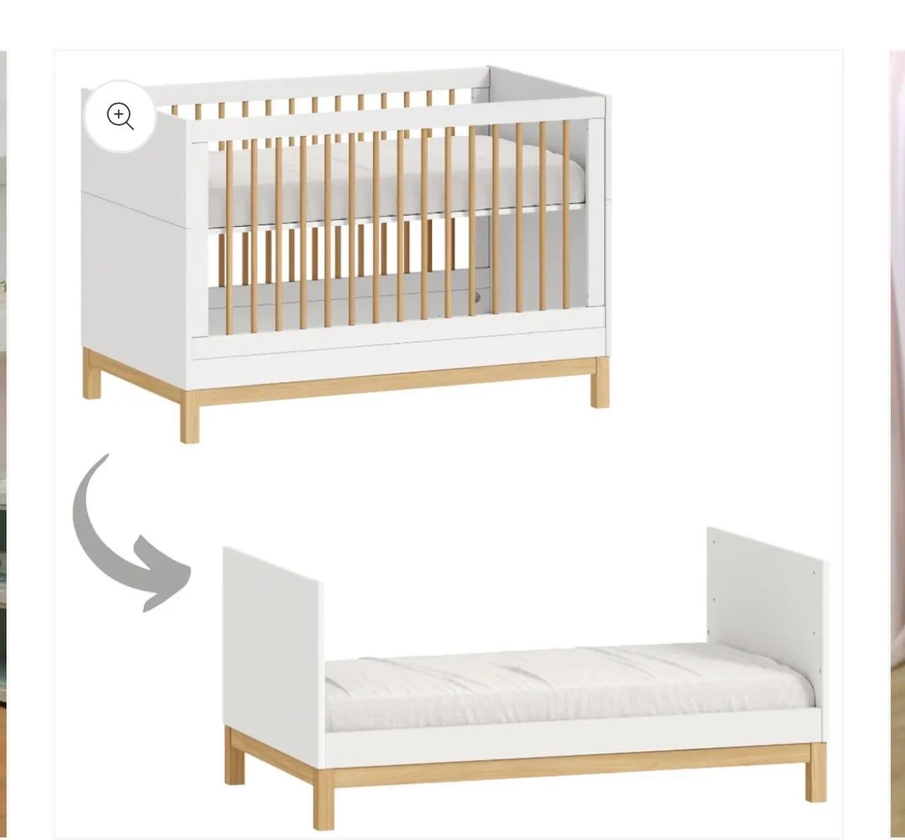 Berço 2 em 1 Americano Linha Cozy  - Foto 3