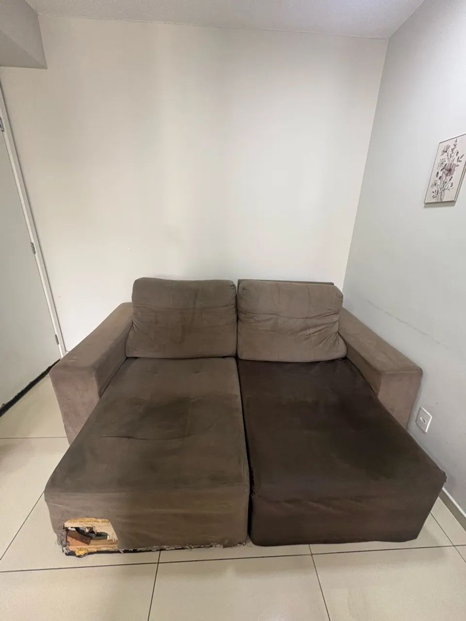 Sofá cama 2 lugares marron  - Foto 2