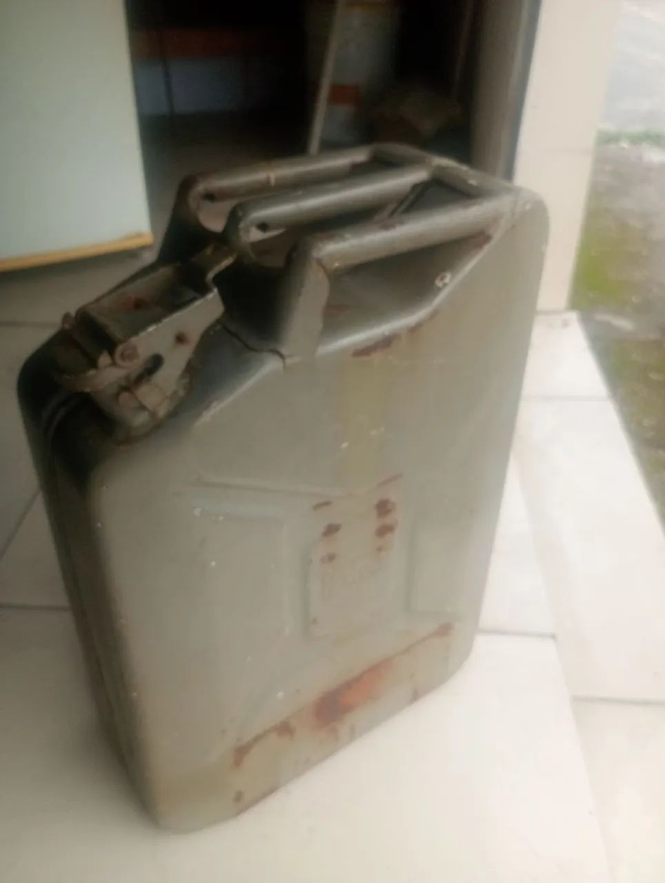 Galão gasolina exército antigo  - Foto 3