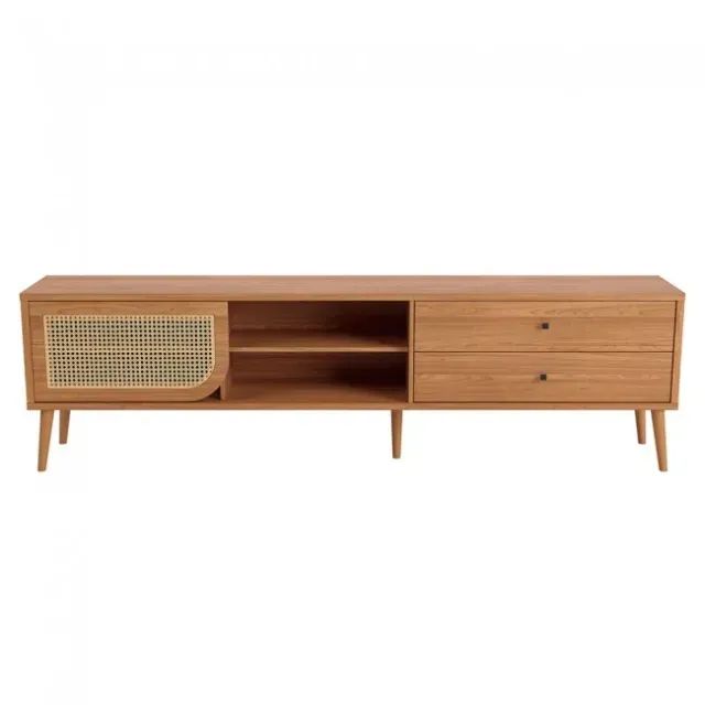 Rack para TV - Linha Curve, Freijó, 220cm - Foto 2