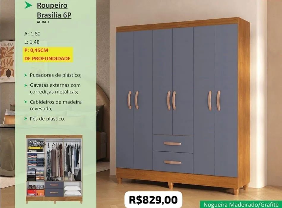 Roupeiro Brasília 6P