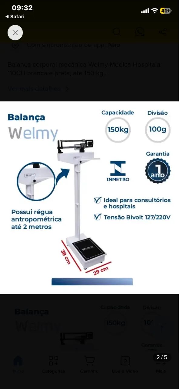 Balança hospitalar mecânica - Foto 3