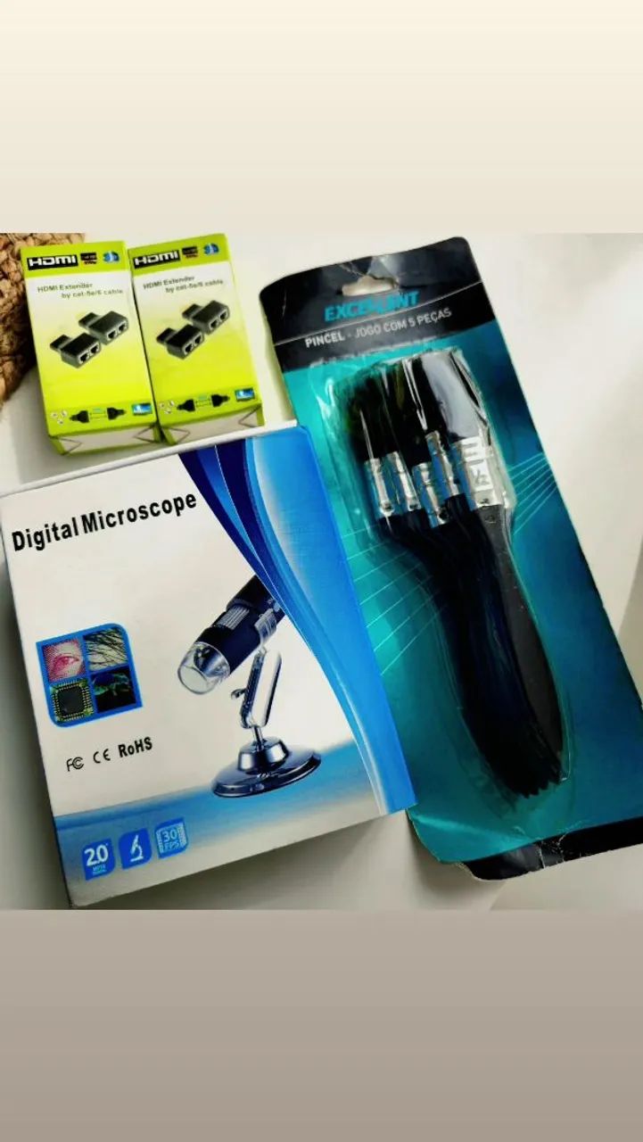 Produtos, informática. Digital Microscópio, Pincel, extensão HDMI FullHD. - Foto 2