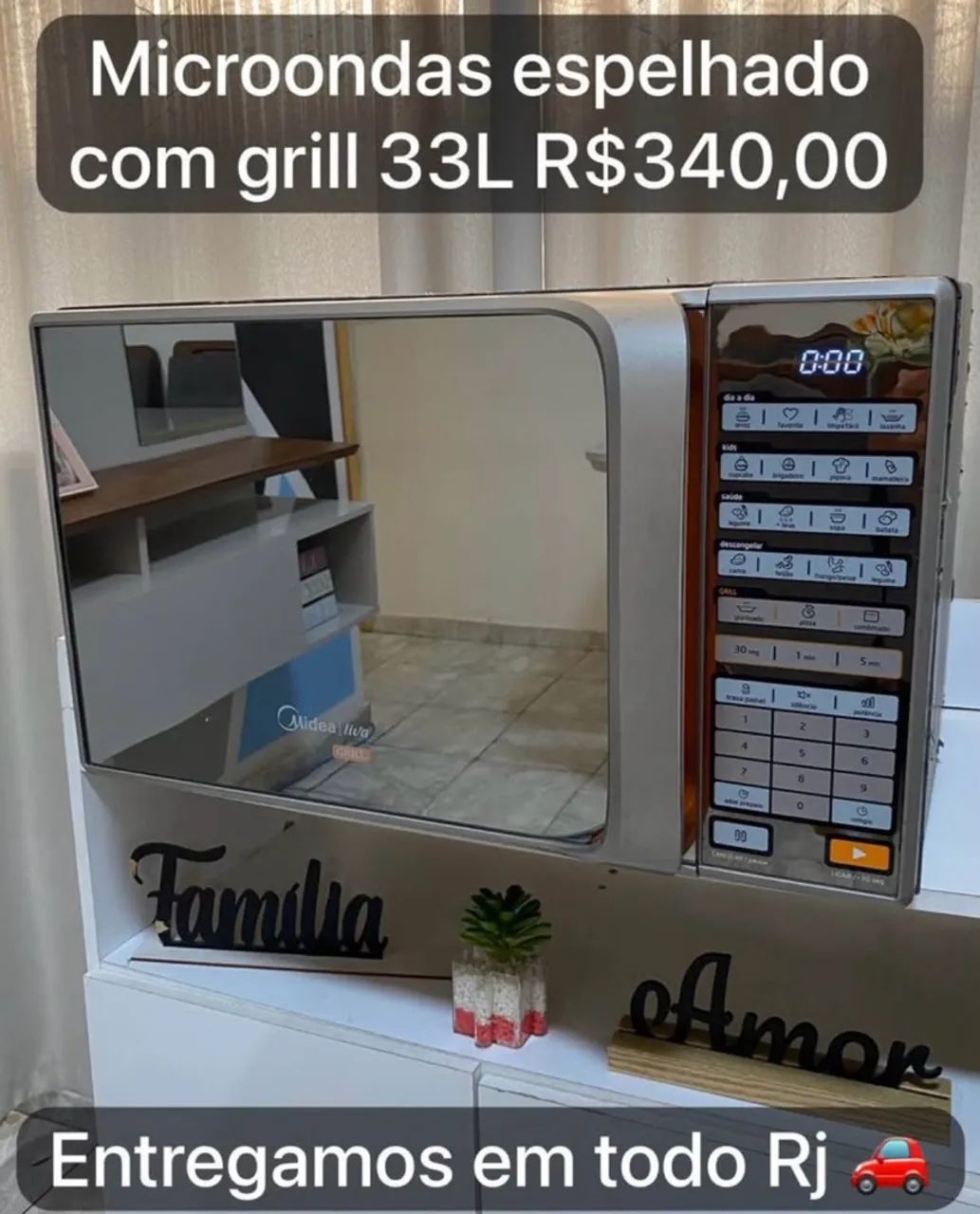 Microondas espelhado 