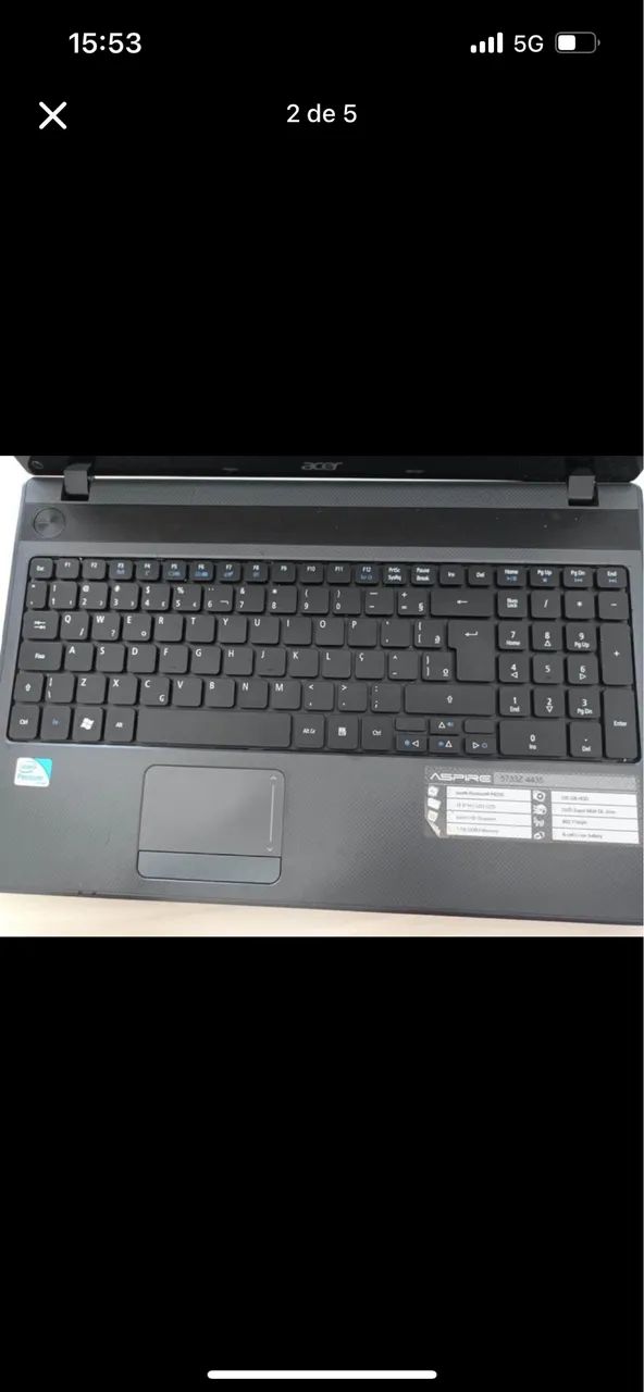 Notebook da Acer - Usado e funcionando perfeitamente  - Foto 2