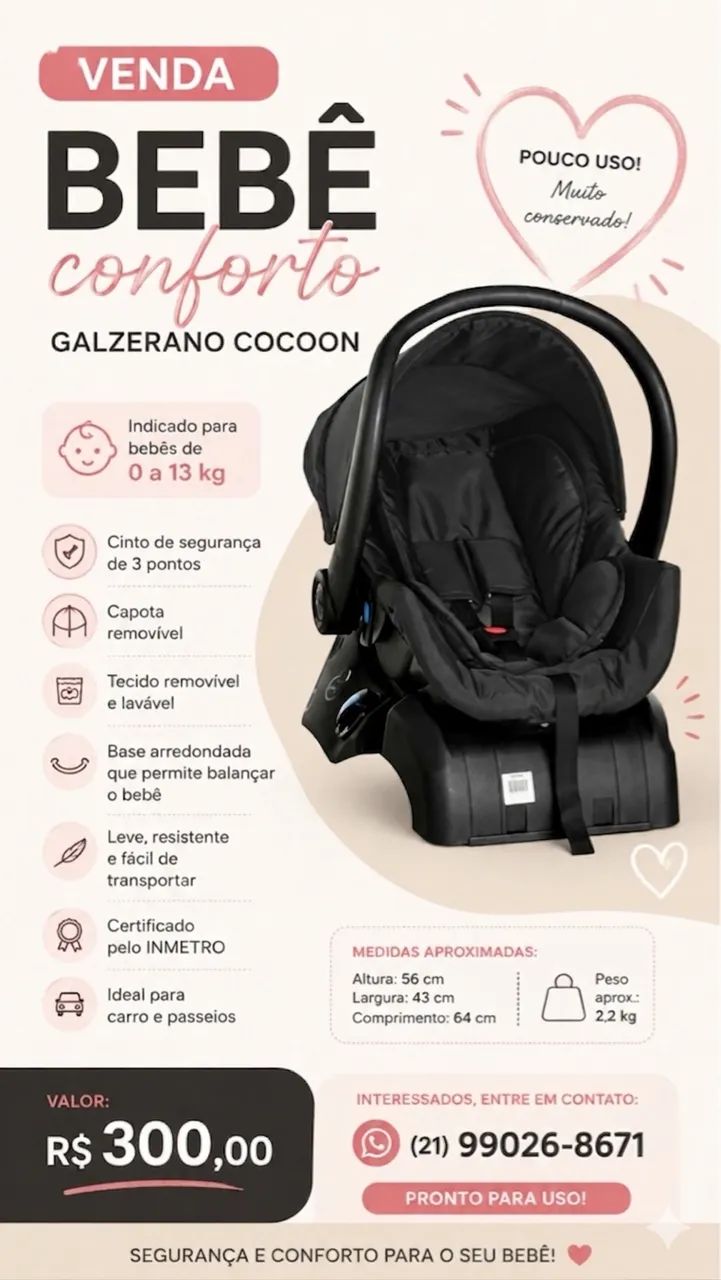 Bebê conforto Galzerano - Foto 2