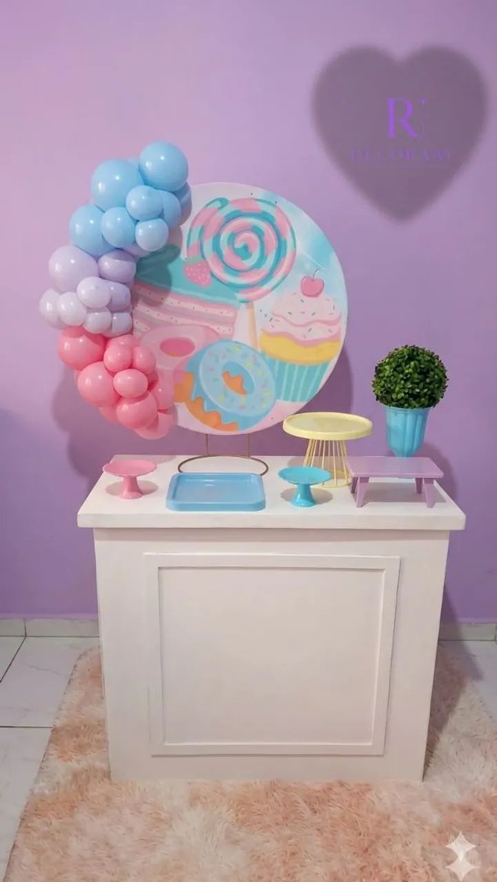 Festa na mesa, pegue e monte/ decoração de festa