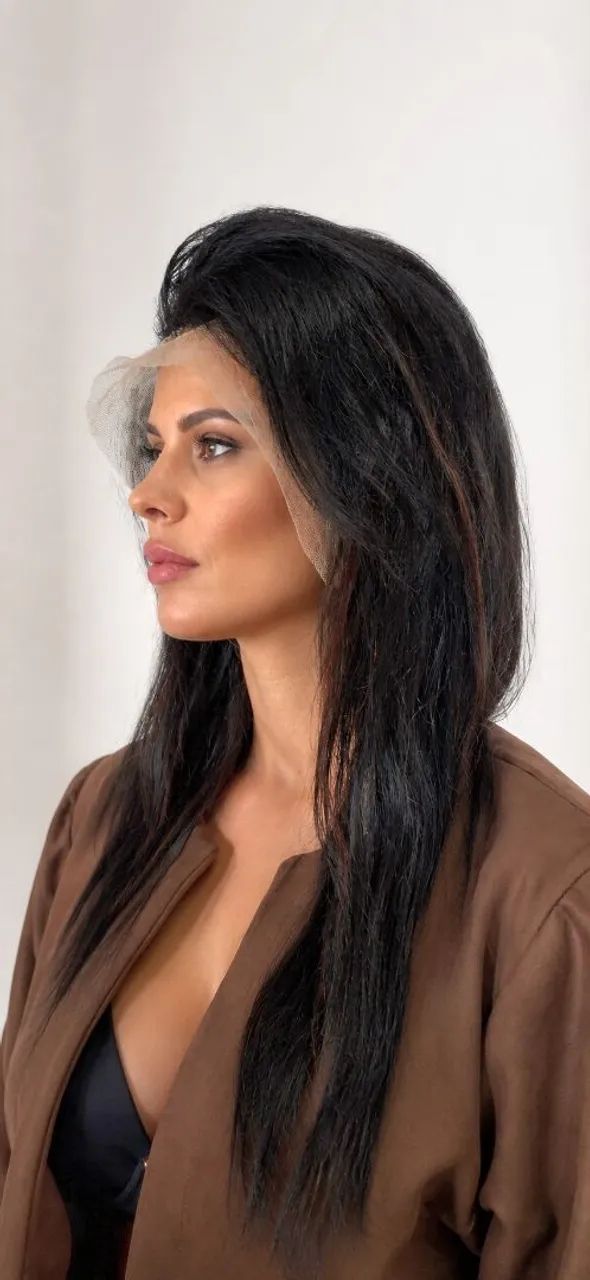 Lace Front 70% Humana Peruca com 50cm e 185g  - Foto 2