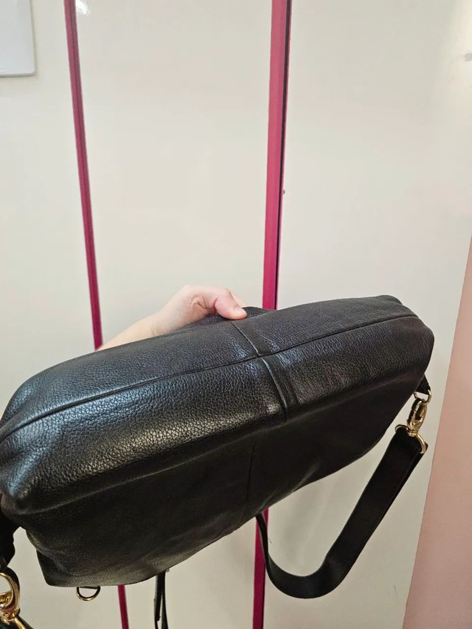 Bolsa de Couro Preta Bottero Original - Foto 3