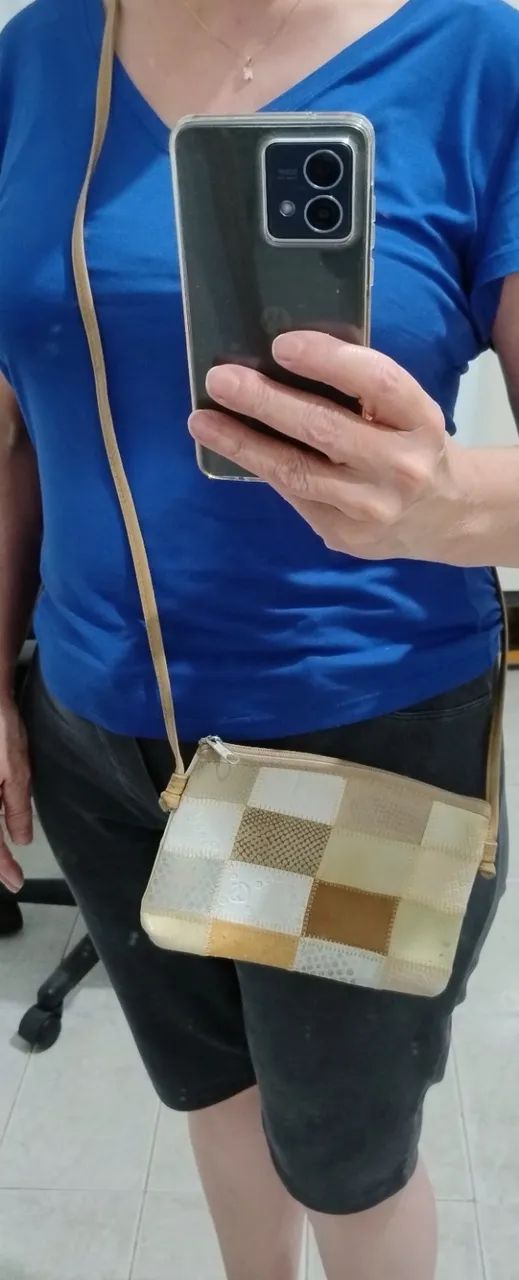 Bolsa pequena transversal couro - Foto 2