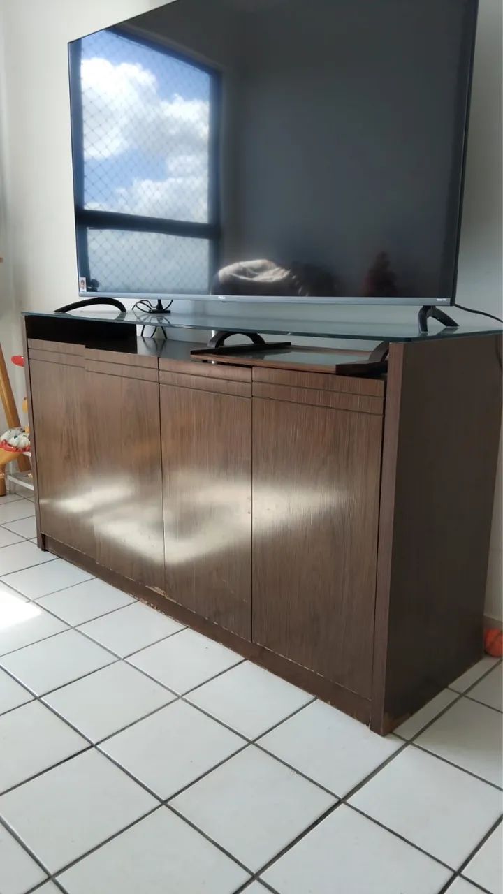 Buffet 140cm com vidro 