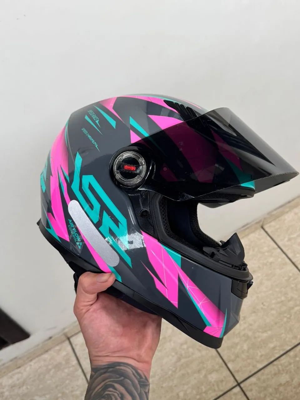 Ls2 Draze cinza e rosa - Foto 4
