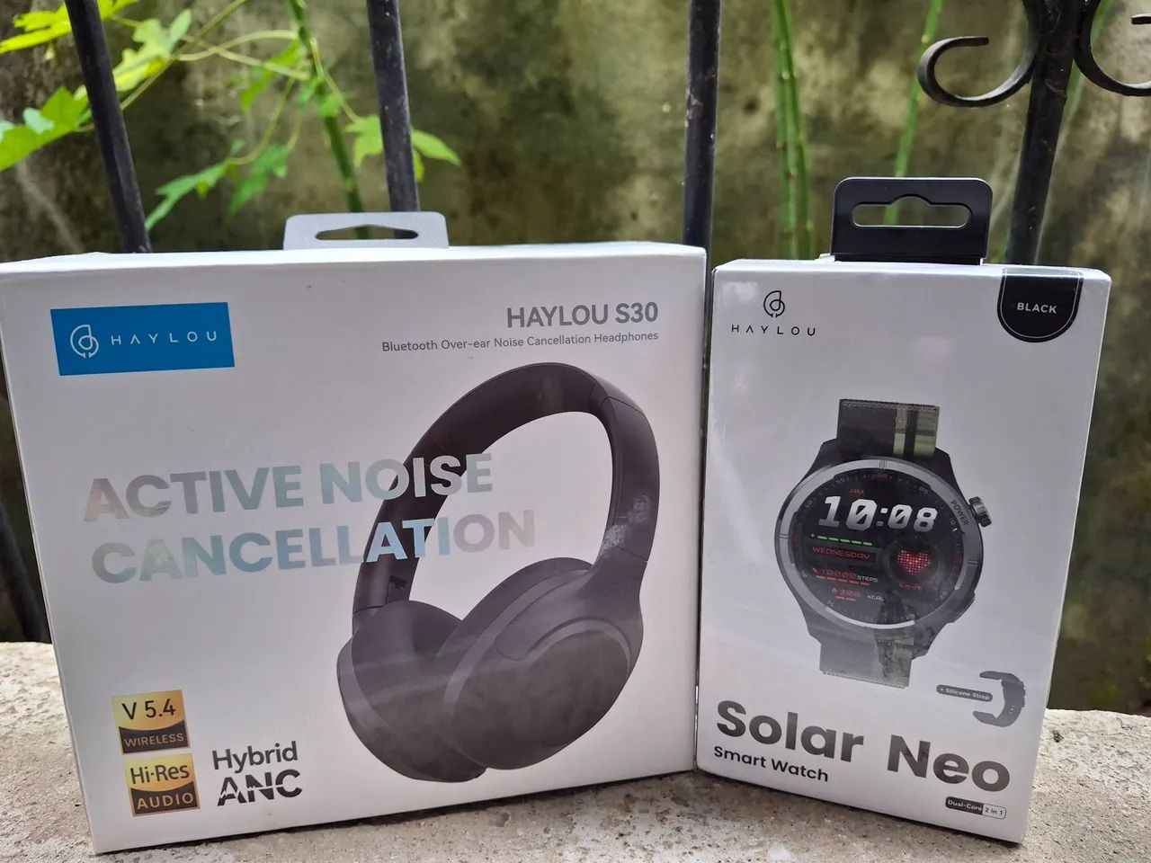? COMBO TECNOLÓGICO - Fone Haylou S30 + Smartwatch Solar Neo ?