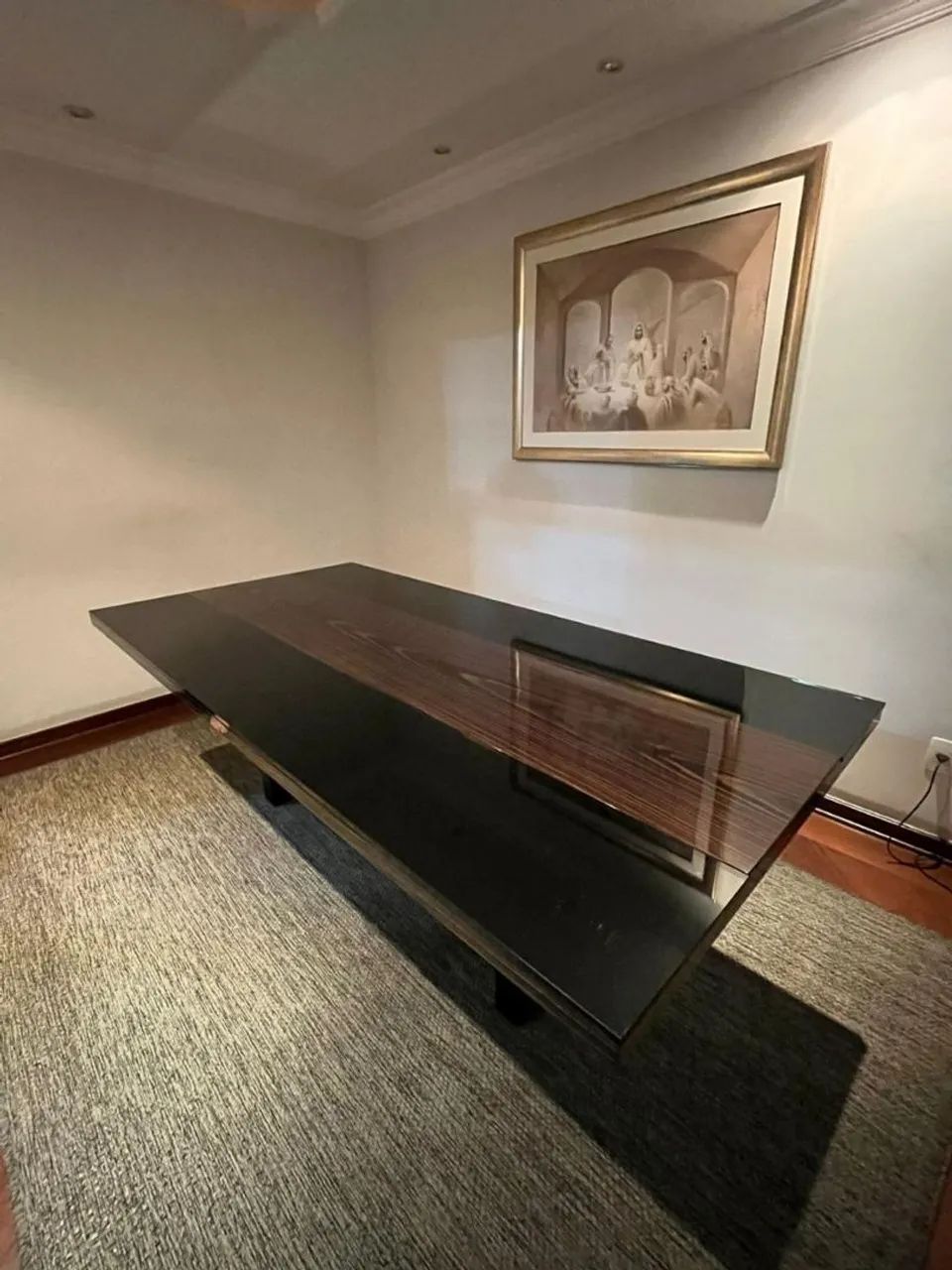 Mesa de Jantar Design Laca Preta 8 lugares - Foto 3