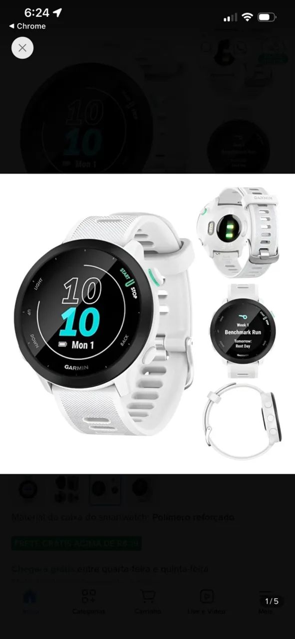 Relógio Garmin 55 forerunner 