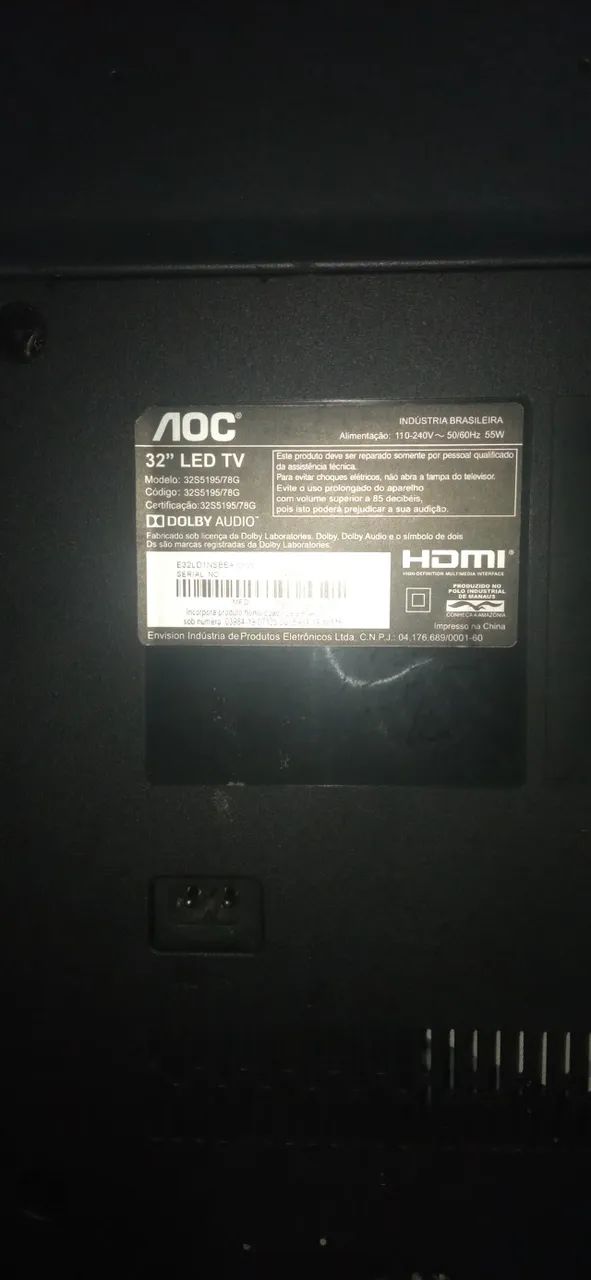 Smart tv AOC 32 polegadas tela quebrado pra retirar peças 