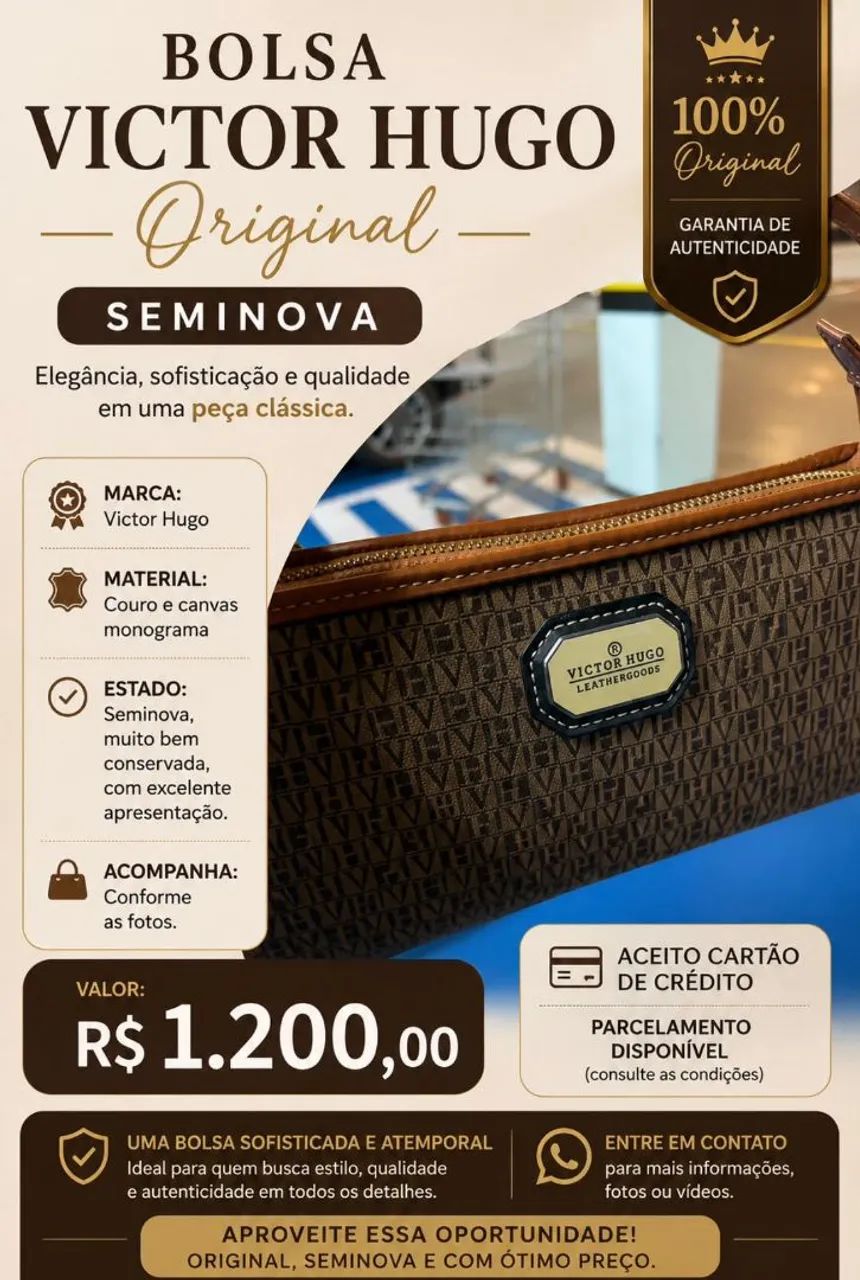BOLSA VICTOR HUGO ORIGINAL  - Foto 2