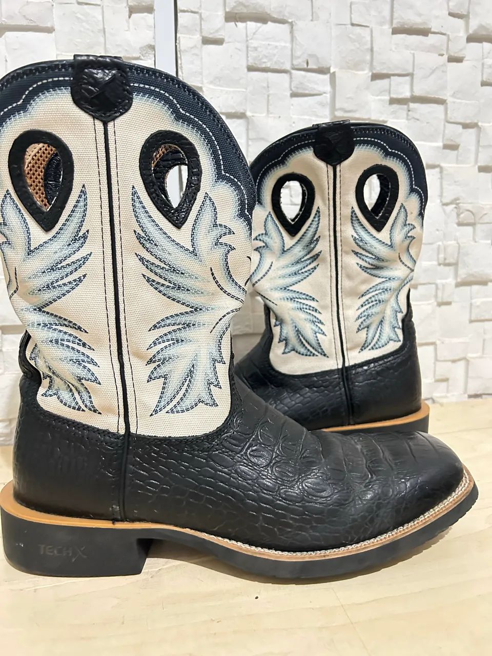Bota texana couro de Jacaré 