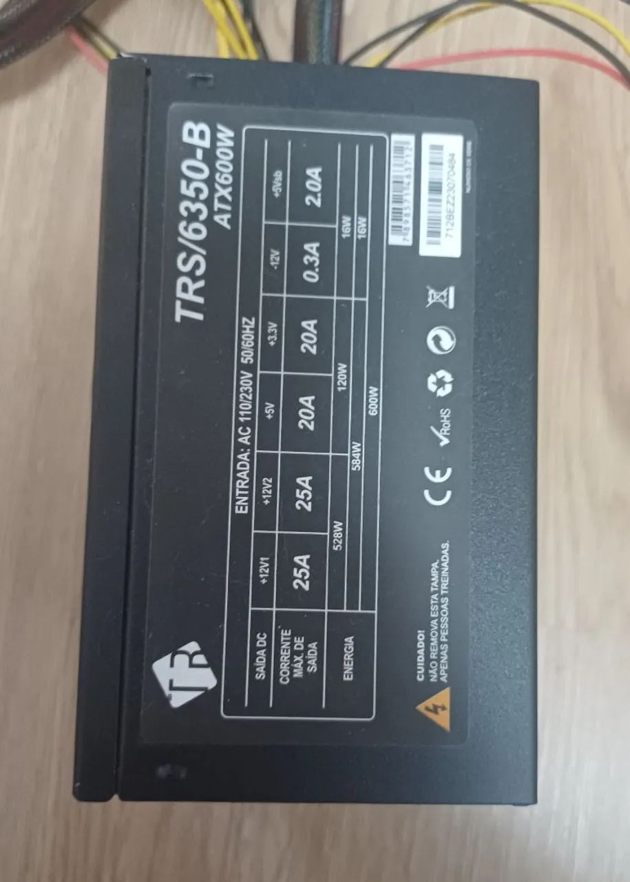 FONTE TRS 600W ATX - Foto 3