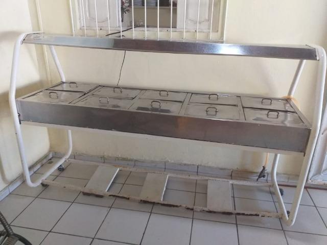 Estufa self service termico 10 cubas inox para restaurante - Foto 2