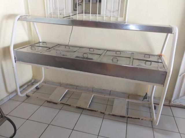 Estufa self service termico 10 cubas inox para restaurante