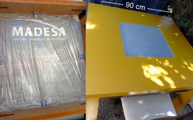 Mesa Madeira e Vidro com 4 cadeiras 90x90 cm - Foto 6