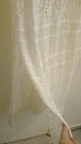 Vestido de linha bege longo