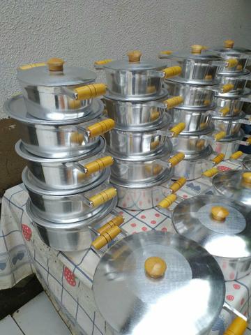 Jogos de panelas aluminio batidos