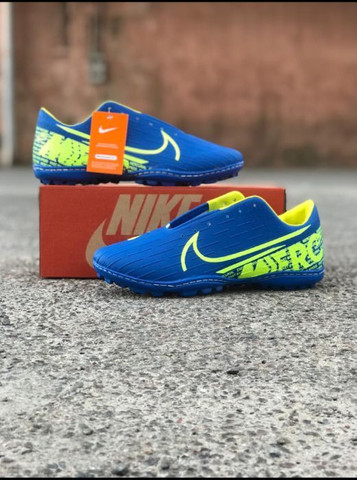 chuteira nike azul e verde