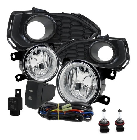 Kit Farol Milha Neblina Moldura Preto Honda Fit 2018 a 2020 - Foto 2