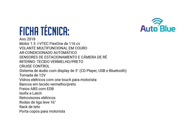 HONDA WR-V 2018/2018 1.5 16V FLEXONE EX CVT