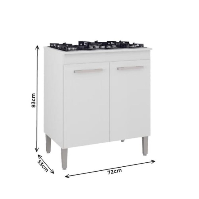 Balcão para cooktop 4 ou 5 bocas nevada - novo na caixa - entregamos - Foto 2