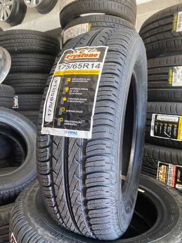 2 pneus 175/65r14 Crystone (montagem grátis) - Foto 3