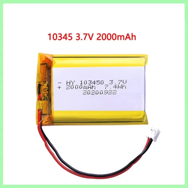 Bateria 103450 3.7V 2000mAh Polymer Lithium Rechargeable Battery