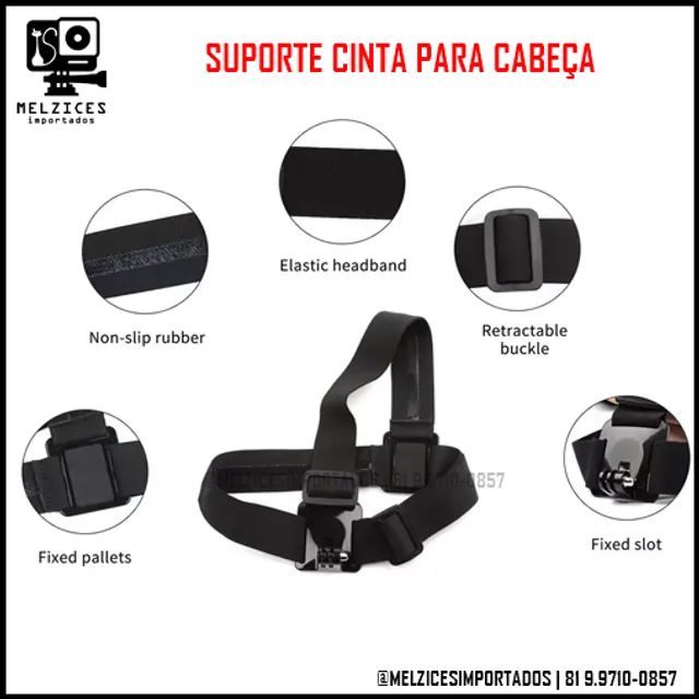 Suporte Cinta de Cabeça Para GoPro e similares - Foto 2