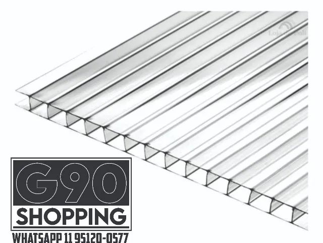Policarbonato Alveolar 4mm 105 x 600 cm Cristal transparente