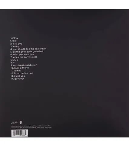 Billie Eilish When We All Fall Asleep, Where Do We Go?  Vinil LEIA - Foto 2