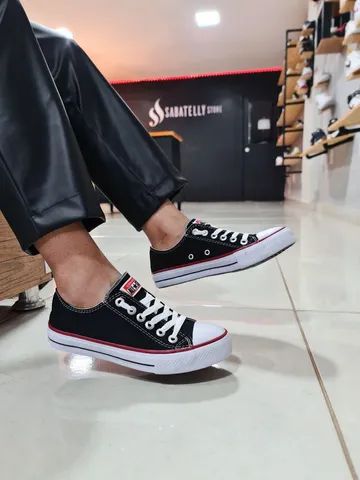 All star converse - Preto Couro - Sabatelly Store