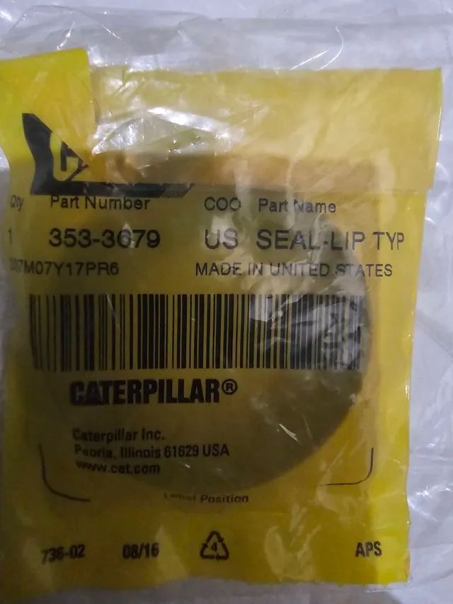 Carregadeira trator esteira caterpillar retentor novo original 3533679