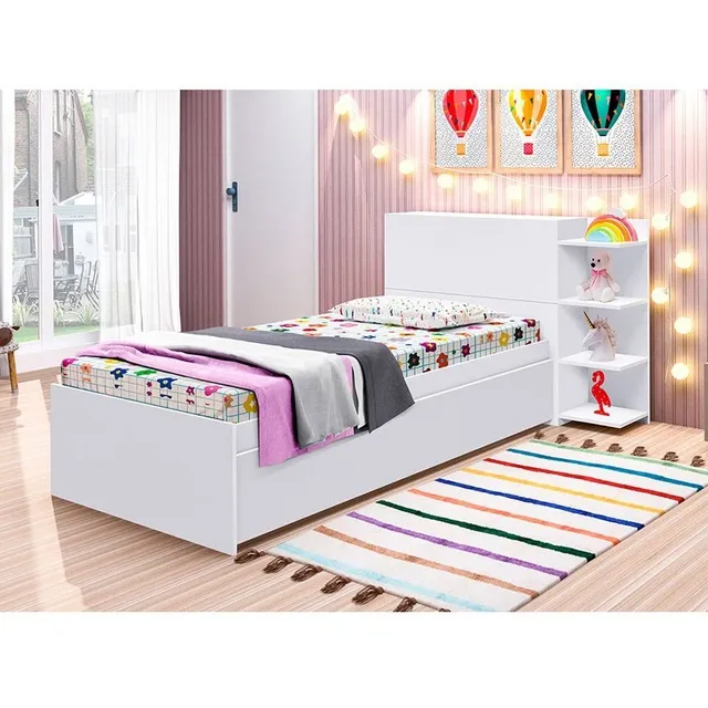 Cama com duas gavetas 90 cm para quarto juvenil 77 cm(altura) 92  cm(largura) 196 cm(comprimento)