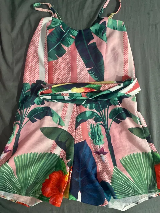 Macacão estampado floral