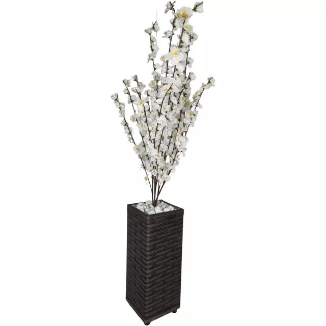 Planta Artificial Cerejeira com Vaso Grande Decorativo de Vime. - Foto 3