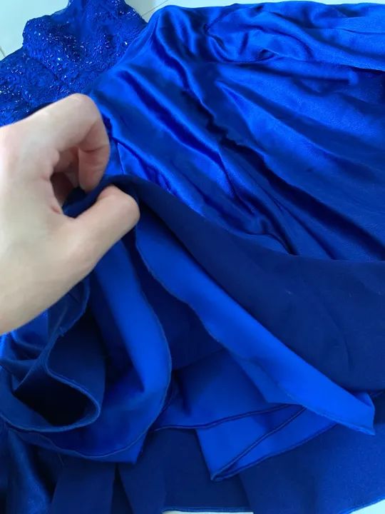 Vestido azul royal, tamanho 34  - Foto 4